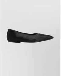 Rick Owens - Leather Square-Toe Ballerina Flats - Lyst