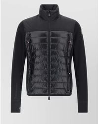 Moncler - High Collar Long Sleeve Padded Sweatshirt - Lyst