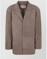 Entire studios - Leather Single Breasted Blazer - Lyst