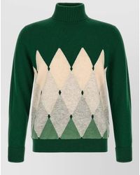 Ballantyne - Cashmere Diamond Intarsia Turtleneck Sweater - Lyst