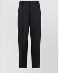Golden Goose - Virgin Wool Pleated Straight-Leg Trousers - Lyst
