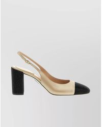 Rene Caovilla - Leather Crystal Embellished Slingback Pumps - Lyst