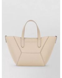 Brunello Cucinelli - Leather Shoulder Bag Textured Top Handles - Lyst
