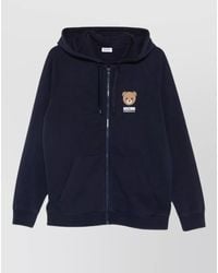 Moschino - Hooded Nylon And Silk Crewneck Jacket - Lyst
