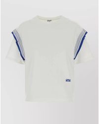 Loewe - Cotton T Shirt Short Sleeves Crew Neck Contrast - Lyst