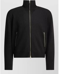 Tom Ford - Wool Zip Jacket Ribbed Collar Cuffs Hem - Lyst