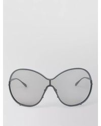 Alaïa - Round Metal Sunglasses Oversized Frame Temples - Lyst