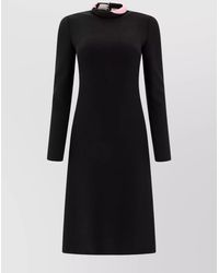 PUCCI - Collared Dress Silhouette High Neck Long Sleeves - Lyst