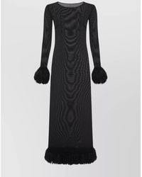Marine Serre - Sheer Mesh Long-Sleeve Maxi Dress - Lyst