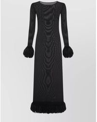 Marine Serre - Sheer Mesh Long-Sleeve Maxi Dress - Lyst