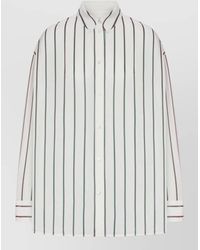 Gucci - Silk Web Jacquard Long-Sleeve Shirt - Lyst