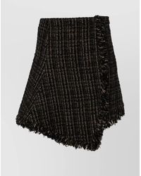 Sacai - Wool Tweed Wrap Asymmetric Mini Skirt - Lyst