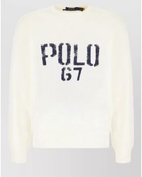 Polo Ralph Lauren - Cotton Blend Sweatshirt Crew Neck Long Sleeves - Lyst