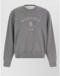 MM6 by Maison Margiela - Logo Cotton Sweatshirt Crew Neck - Lyst