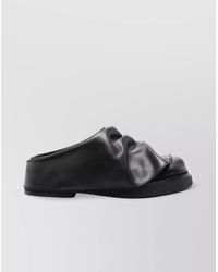 The Attico - Square Toe Leather Sole Flat Mules - Lyst