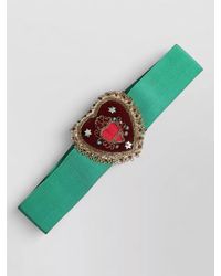 Dolce & Gabbana - Heart Embellished Belt - Lyst