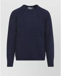 Carhartt - Crew Neck Speckled Knit Sweater With Ribbed Cuffs - Lyst