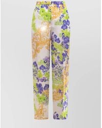 Versace - High-Rise Wide-Leg Viscose Trousers - Lyst