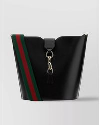 Gucci - Bamboo Small Leather Bucket Bag - Lyst
