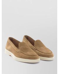 Santoni - Suede Leather Loafers - Lyst