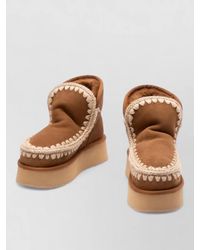 Mou - Suede Leather Platform Slippers - Lyst