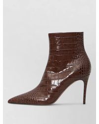 Paris Texas - Calfskin Crocodile-Embossed Ankle Boots - Lyst