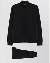 Emporio Armani - Cotton Blend High Neck Sweater - Lyst