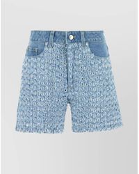 Stella McCartney - Denim Knee-Length Shorts - Lyst
