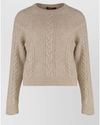 Max Mara - Cropped Alpaca Blend Boxy Knit Sweater - Lyst