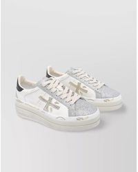 Premiata - Claudia Low Top Sneakers With Glitter Detail - Lyst