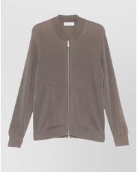 Brunello Cucinelli - Zip Front Knit Cardigan Long Sleeves - Lyst