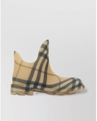 Burberry - Checked Rubber Ankle Boots - Lyst