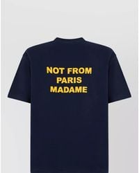 Drole de Monsieur - Ribbed Crew-Neck Slogan T-Shirt - Lyst