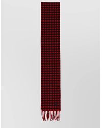 Ami Paris - Checked Wool Scarf - Lyst