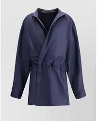 Balenciaga - Cotton Asymmetric Shirt Midi Dress - Lyst