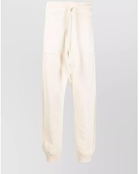 Off-White c/o Virgil Abloh - Cotton Knitted Logo-Print Straight-Leg Track Pants - Lyst