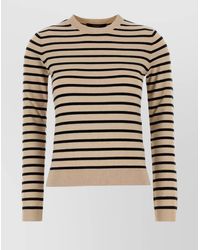 Weekend by Maxmara - Sicilia Striped Crew Neck Silk Blend Sweater - Lyst