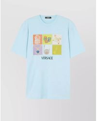 Versace - Logo Print Cotton Short-Sleeve T-Shirt - Lyst