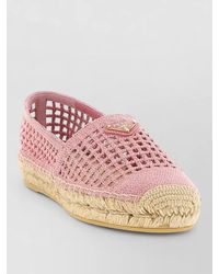 Prada - Crochet Knit Espadrilles Rope Sole Design - Lyst
