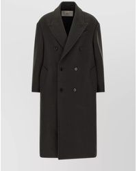 Ami Paris - Double-Breasted Coat Featuring Notched Lapels - Lyst