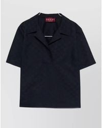 Gucci - Patterned Short-Sleeve Polo Shirt - Lyst
