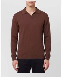 The Row - Cashmere Ribbed Long-Sleeve Polo Shirt - Lyst