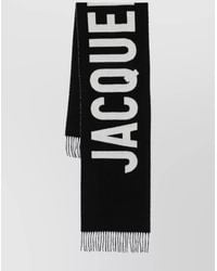 Jacquemus - Wool Logo Fringed Scarf - Lyst