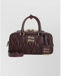 Miu Miu - Arcadie Lamb Leather Shoulder Bag - Lyst