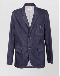 Uma Wang - "Juno" Jacket With Front Pocket And Notched Lapel - Lyst
