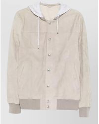 Eleventy - Suede Hooded Jacket - Lyst