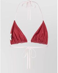 Fendi - Striped Reversible Triangle Bikini Top - Lyst
