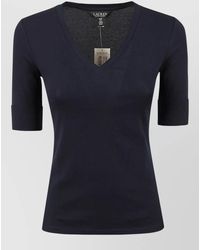 Ralph Lauren - Stretch Cotton Slim-Fit Elbow-Sleeve V-Neck T-Shirt - Lyst