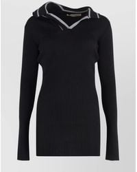 Y. Project - Merino Wool V-Neck Knitted Dress - Lyst