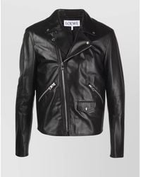 Loewe - Biker Jacket With Notched Lapels And Front Pockets - Lyst